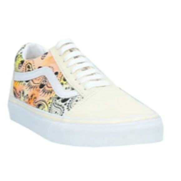 Vans Old Skool Bandana Flame Beige Orange size 8.5 - Picture 3 of 12